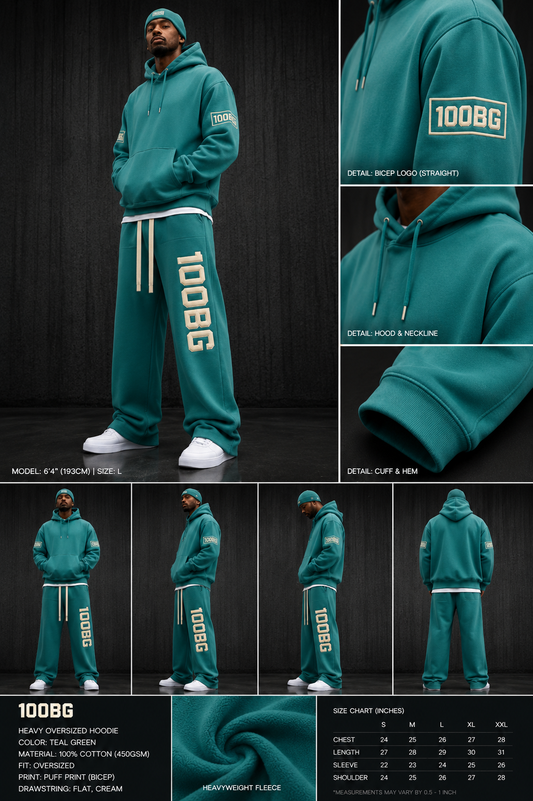 Teal Green— full set with Beanie