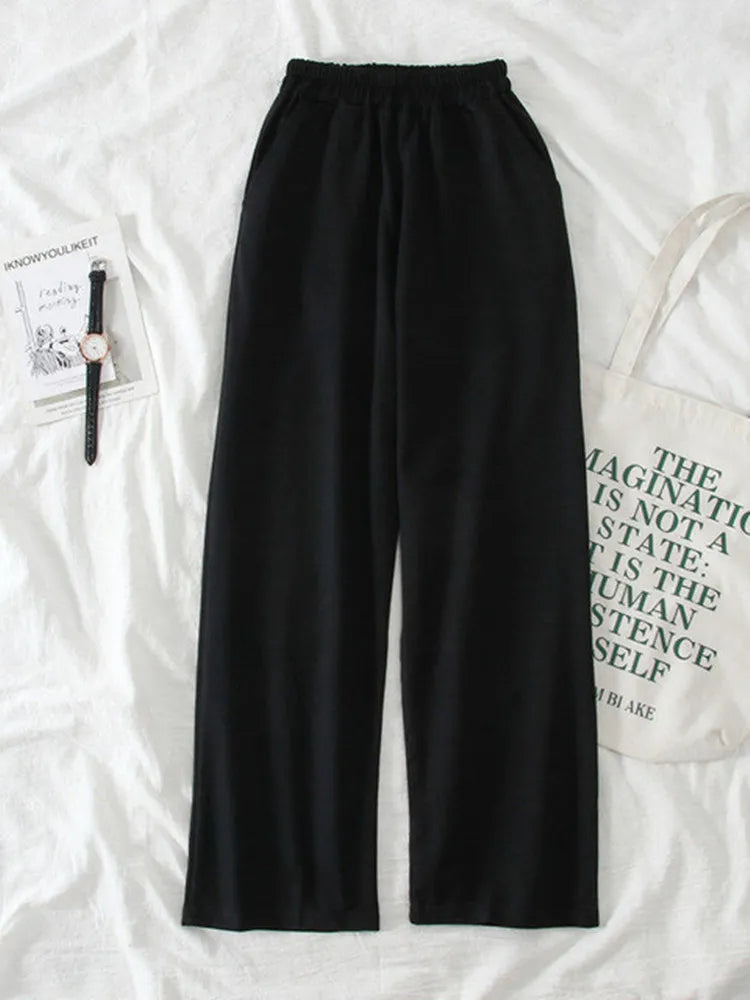 Suede Casual Pants
